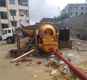 내구성 긴 수명 서비스 휴대용 콘크리트 펌프 및 믹서 건설 작업 펌프/Bomba De Mezcla De Hormigon이있는 콘크리트 믹서 - Product Image 1