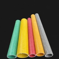 Tube et barre ronds en PRF pultrudé, résistants aux UV et aux intempéries, pour support solaire extérieur, clôture et structure de poteau d'éclairage