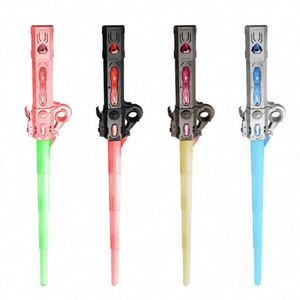 Lot de 2 sabres laser LED pour enfants, écologiques, en plastique de haute qualité, avec lumières clignotantes et phosphorescentes dans le noir - Product Image 1