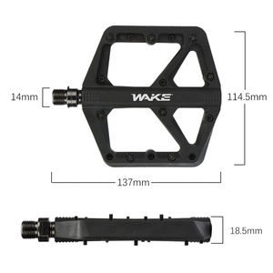 Pedal WAKE MTB con Rodamientos, Antideslizante y Ligero, Apto para BMX MTB, Pedal de 9/16 Pulgadas - Product Image 2