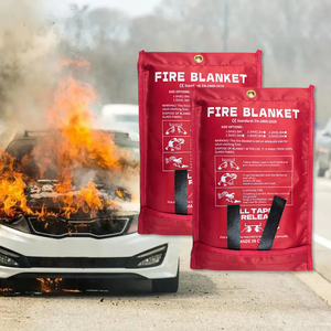 Manta Ignífuga de Fibra de Vidrio Cortable, Gruesa y Ecológica, Resistente a Altas Temperaturas, 6 Pies, para Uso Doméstico, Certificación EN1869, Sin Ojales - Product Image 1