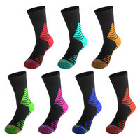 Chaussettes de compression de basketball unisexes pour adultes et enfants, longues, à motif léopard et logo sur le dessous, pour le sport professionnel et l'athlétisme