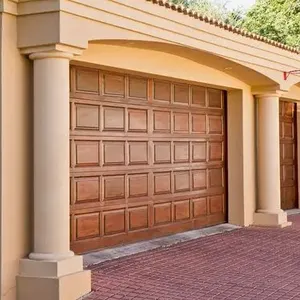 Puerta de garaje de aluminio combinada Prima con alto aislamiento y rendimiento antirrobo Puerta de garaje automática para el hogar