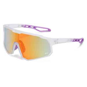 Sports Cycling Sunglasses White <b>Frame</b> PC Polarized UV400 Lens For Outdoor Riding And Driving - Product Image 3