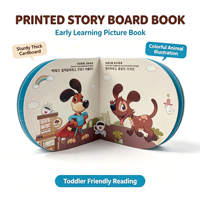 Livre d'histoires pour enfants en carton épais OEM, impression couleur personnalisée, livre éducatif préscolaire