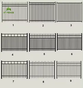HT-FENCE ISO 9001 Certified Tubular Iron Garden Villa Industrial Commercial Residential Ornamental Industrial Picket Fencing