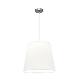 Lampada a Sospensione 1xE27 Nichel/Bianco 40x40 cm - Ideale per Illuminare Spazi Moderni e Creare Atmosfere Accoglienti. - Product Image 1