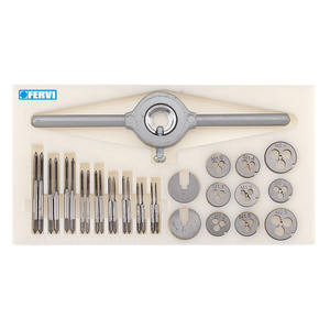 Juego de Machos y Terrajas Fervi M030 de 16 Piezas, Herramientas de Roscado para Metal con Rosca Derecha - Product Image 1