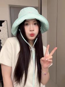 Syh1595 Chapeau Bob de <span class=keywords><strong>Plage</strong></span> et de Pêche pour Voyage en Extérieur, avec Sangle Brodé Nœud Papillon, Protection UV, Pliable, à Large Bord, pour Fête - Product Image 5