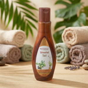 Aceite de masaje refrescante para cabello y cuerpo Patanjali Sheetal - Product Image 1