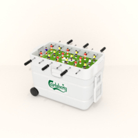 Chariot isotherme et étanche en PE pour table de baby-foot, glacière, pour usage alimentaire extérieur, avec fonction camping