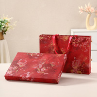 Boîte cadeau de luxe à couvercle et base rigides, emballage en carton blanc imprimé roses pour foulards en soie, châles, chemises et cadeaux d'anniversaire