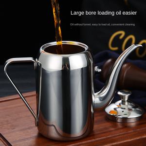 Olla para <span class=keywords><strong>Aceite</strong></span> <span class=keywords><strong>de</strong></span> Acero Inoxidable 304 Ecológica <span class=keywords><strong>de</strong></span> Gran Capacidad con Impresión para Cocina, Contenedor <span class=keywords><strong>de</strong></span> Condimento para <span class=keywords><strong>Barbacoa</strong></span> y Logotipo Personalizado - Product Image 3