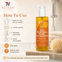 Gel Douche Corps Éclatant et Revitalisant à l'Argousier et au Niacinamide, Doux pour la Peau, Haute Qualité, Marque Privée, Faible MOQ