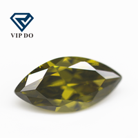 5A grade 1.5*3-8*16mm péridot/D-péridot marquise cut cubique zircone lâche pierres précieuses synthétiques taillées à la machine marquise forme CZ pierre