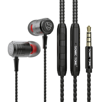 Écouteurs filaires 3,5 mm avec contrôle intégré de 1,2 mètre, son stéréo, fonction d'appel pour l'écoute de la musique
