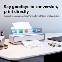 Impresora de Inyección de Tinta A4 de Alta Resolución a Color de 2400*4800DPI con Punto de Acceso Inalámbrico Integrado, Impresora Portátil para Oficina en Movimiento