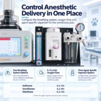 Appareil de ventilation respiratoire portable à marque privée pour clinique vétérinaire OliveVet, équipement d'anesthésie vétérinaire