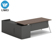 Table de bureau exécutive en bois de luxe moderne LIWEI, forme personnalisée, design ergonomique, mobilier de bureau haut de gamme, professionnel