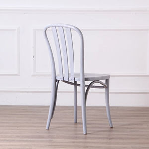 Sedia in Legno Massello Stile Nordico Retrò con Seduta in Rattan per Caffè, Ristoranti e Casa - Product Image 4