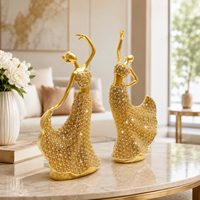 Figurine d'action en résine de danseuse de style nordique, modèle artistique peint à la main, décoration de table, salon, ornements créatifs pour la maison