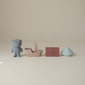 Ensemble <span class=keywords><strong>de</strong></span> 4 jouets <span class=keywords><strong>de</strong></span> <span class=keywords><strong>bain</strong></span> en silicone <span class=keywords><strong>de</strong></span> qualité alimentaire à 100 %, thème <span class=keywords><strong>pirate</strong></span>, pour les tout-petits - Product Image 2