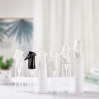 Petite bouteille pulvérisateur à pompe continue en plastique PET vide pour nettoyant visage, usage cosmétique en salon, avec logo personnalisé