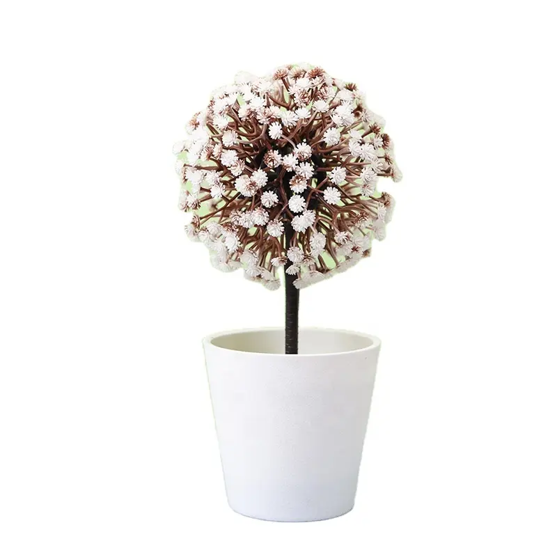 Popular decoração de mesa pequeno bonsai planta 2022 grama artificial em vaso de plantas por atacado