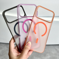 JOYPORODO B381 Vente en gros Étui de téléphone en PC transparent fin Coque magnétique pour iPhone pour Samsung Coque de téléphone