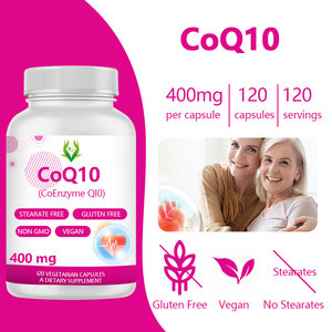 Cápsulas de coenzima Q10 de alta potencia, energía celular, soporte antioxidante, fórmula vegana 120, tapas vegetarianas - Product Image 3