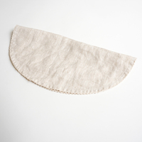 Serviette de table en lin pur à 100% personnalisée, bordure picot, serviette de table décorative