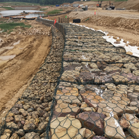 Caisse gabion soudée galvanisée 2x1x1m, maille carrée en fil de fer galvanisé, cage à pierres, barrière anti-inondation pour rivage