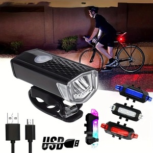 Super Bright USB Charging Bicycle Headlight New Night Riding Equipment for Mountain Bike Cycling Promotional Flashlight