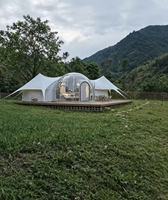 Maison bulle transparente pour le glamping en plein air, idéale pour les centres de villégiature, les camping-sites et les villas