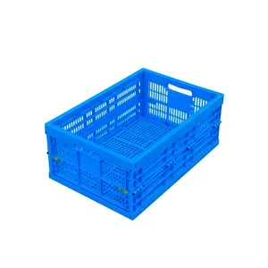 Hot Sale Moving Heavy Duty Hdpe Large Mesh Fruits Vegetable Foldable Collapsible Plastic Pallet Fruits Vegetable Foldable Crate