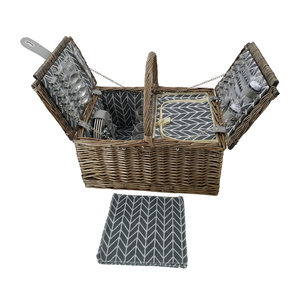 JY nuovo Design in vimini tessuto a mano cestino da Picnic portatile cesto portaoggetti per Picnic all'aperto - Product Image 1