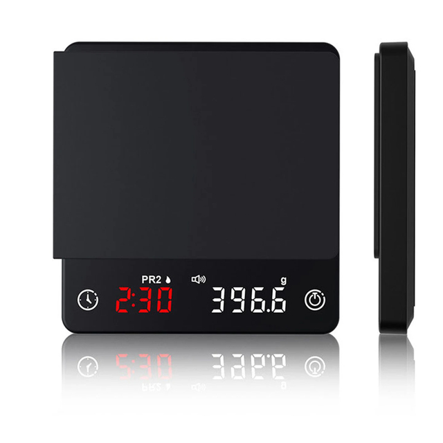 French Press Coffee Ratio High Sensitivity 2kg/0.1g Mini Pocket Scale Automatic Timing Charging USB Coffee Scale