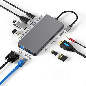 Hub USB Tipo C 11 en 1 con Logotipo Personalizado, <span class=keywords><strong>Adaptador</strong></span> USB 3.0, Hub USB para Laptop, Teléfono Móvil, Tableta y Computadora - Product Image 1