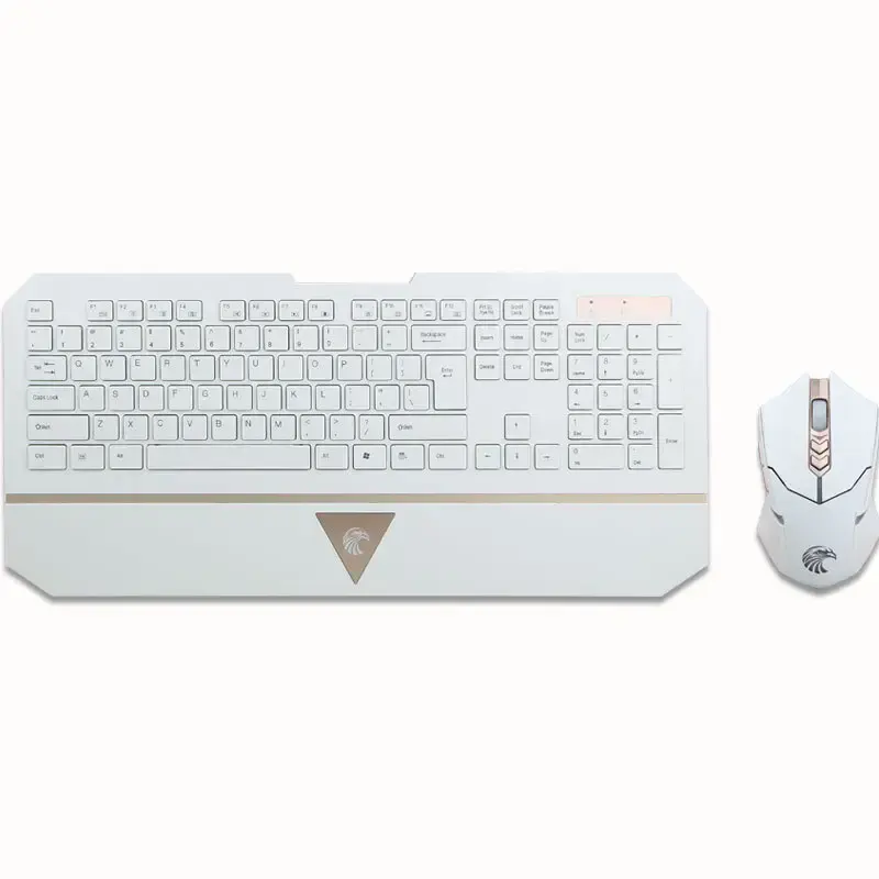 Set isi ulang keyboard dan mouse nirkabel, set keyboard dan mouse nirkabel PC komputer Kombo 2.4G USB