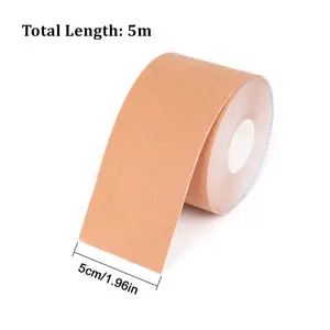 Fita elástica para seios, 10cm x 5m, com bandagem coesa de silicone respirável, para cobertura dos mamilos e correção de flacidez