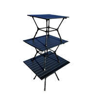 Table pliante en alliage d'aluminium pour le camping, le pique-nique, la pêche, l'utilisation en jardin - Design moderne, légère, portable, mobilier d'extérieur