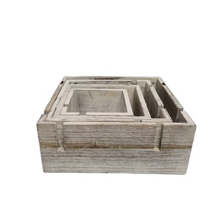 High quality custom kitchen wooden storage gift crate boxes set of 4