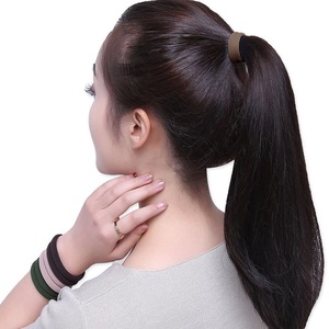 50 élastiques à cheveux de couleur unie pour filles, grands élastiques à queue de cheval, accessoires de coiffure coréens pour filles, ornements capillaires - Product Image 3