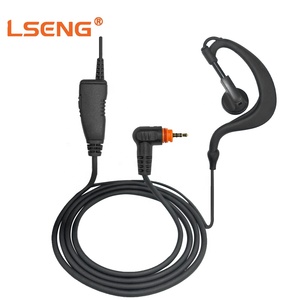 Auricular de radio bidireccional LSENG de un solo cable con gancho en forma de G y micrófono PTT, compatible con radios bidireccionales <span class=keywords><strong>Motorola</strong></span> CLP446 CLS1110 - Product Image 1