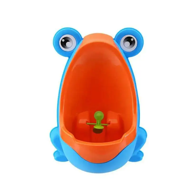 新しいデザインの赤ちゃん色の小便器トイレ漫画子供カエル立っている壁掛けプラスチック男の子子供小便器
