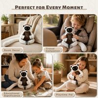 Peluche Lémur Sifaka, 10 pouces, réaliste, assise, avec queue blanche de 16 pouces, lavable en machine, pour chiens et chats
