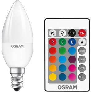 ชุดหลอดไฟ2700K สำหรับ OSRAM 4.5W LED RGB + สีขาวอบอุ่นจำนวน2 E14และช่องเสียบ B22ฐานแก้วควบคุมระยะไกลสำหรับให้แสงสว่าง - Product Image 1