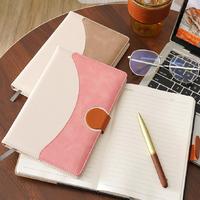 Carnet de notes personnalisé haut de gamme A5 avec couverture en tissu, reliure à cheval, idéal pour le travail et les conférences