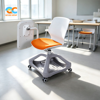 Table et chaise scolaires multifonctionnelles de qualité industrielle avec tablette d'écriture rabattable, approuvées ISO, robustes, pour la formation universitaire