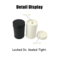 Couvercles intérieurs et extérieurs simples en gros de style Ins en fer blanc rond de qualité alimentaire Double joint thé café boîte en fer blanc emballage cadeau Matcha